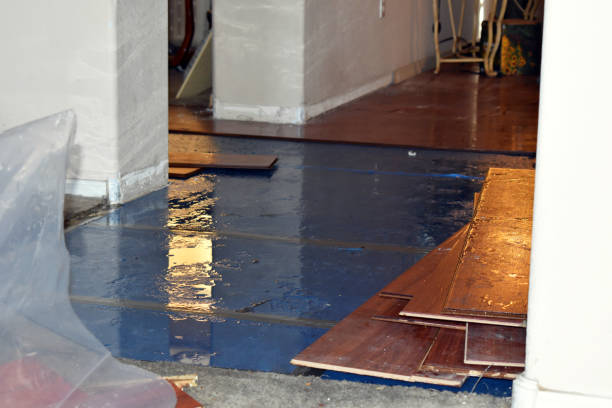 Professional Flood Damage Restoration technician working in Shrewsbury, NJ
